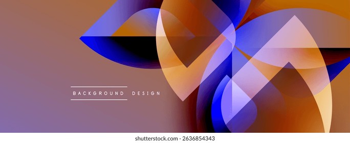 Abstract floral design. Overlapping shapes create dynamic composition. Warm, cool colors blend seamlessly. Modern aesthetic.