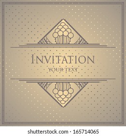 Abstract floral design. Seamless background with polka dots         