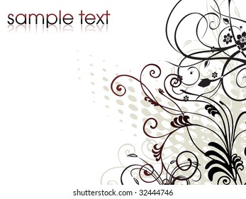 abstract floral design with seamless background