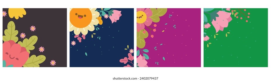 abstract and floral design. Seamless pattern and mask used, easy to re-size. For notebooks, planners, brochures, Abstract creative universal artistic templates. Suitable for poster, business card