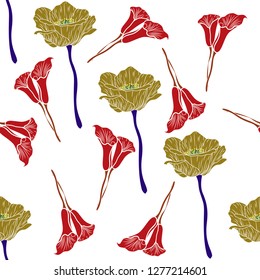 Abstract floral design (Seamless Vector)