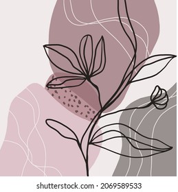 abstract floral design with shapes