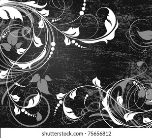 Abstract floral design theme.