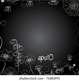 Abstract floral design theme
