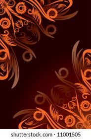 Abstract floral design. Vector.