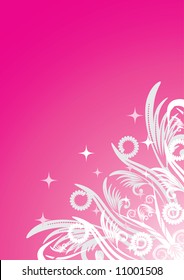 Abstract floral design. Vector.