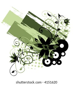 Abstraktes Blumendesign - Vektorgrafik