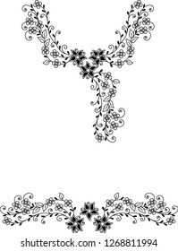 Abstract floral design vector art
