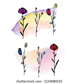 Resumen Arte vectorial de diseño floral