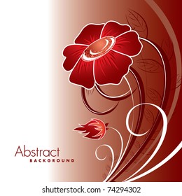 Abstract Floral Design. Vector Background. Eps10.