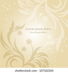 Abstract floral design. Vector illustration. Flora background. Flower pattern.