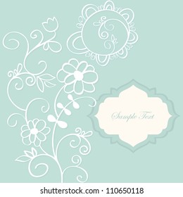 Abstract floral design. Vector illustration. Flora background.