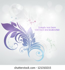 Abstract floral design. Vector illustration. Frozen swirl.