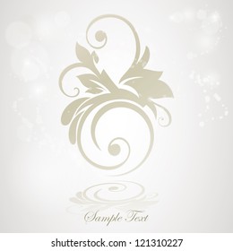 Abstract floral design. Vector illustration. Elegance emblem.