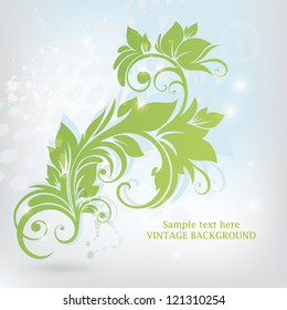 Abstract floral design. Vector illustration.