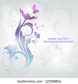 Abstract floral design. Vector illustration. Frozen swirl.