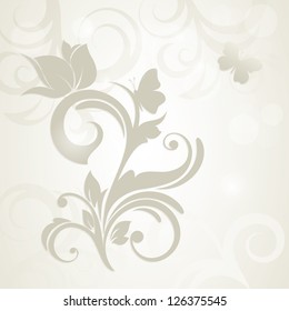 Abstract floral design. Vector illustration.