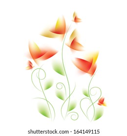 Abstract floral design, vector illustration