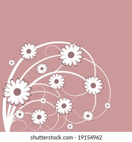abstract floral design, vector illustration