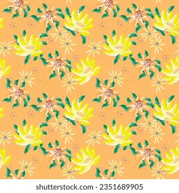 Abstract floral design, vector illustration background crafted for textile or print