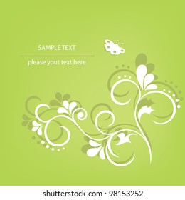 Abstract floral design. Vector illustration.