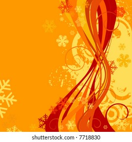 abstraktes Blumendesign für den Winter