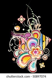 Abstraktes florales Element