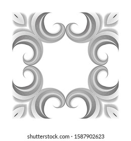 Abstract floral element, geometric halftone lines dynamic pattern, vector modern design texture background.
