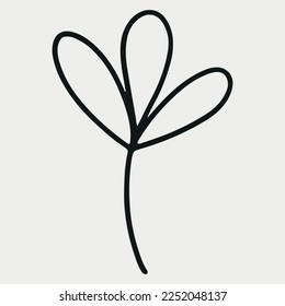 Abstract floral element shape vector illustration