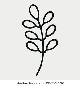 Abstract floral element shape vector illustration