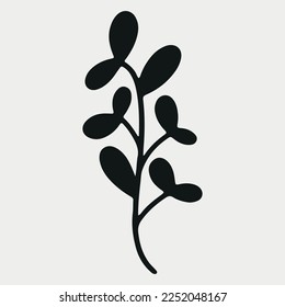 Abstract floral element shape vector illustration