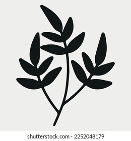 Abstract floral element shape vector illustration