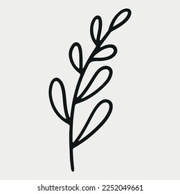 Abstract floral element shape vector illustration