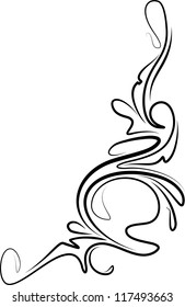 Abstract floral element. Vector.