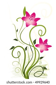 abstract floral elements