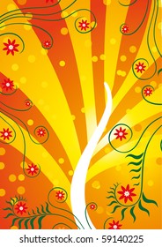Abstract floral elements
