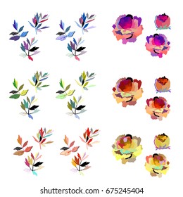 abstract floral elements bright flower