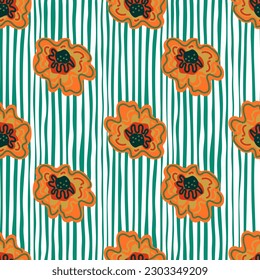 Resumen de fondo floral interminable. Flor de camomila sin fisuras, elegantemente en un estilo sencillo. Para el diseño de tejidos, impresión textil, papel de envoltura, cubierta. Ilustración del vector