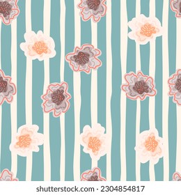 Resumen de fondo floral interminable. Flor de camomila sin fisuras, elegantemente en un estilo sencillo. Para el diseño de tejidos, impresión textil, papel de envoltura, cubierta. Ilustración del vector