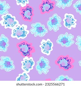 Resumen de fondo floral interminable. Flor de camomila sin fisuras, elegantemente en un estilo sencillo. Para el diseño de tejidos, impresión textil, papel de envoltura, cubierta. Ilustración del vector