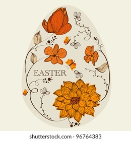 Abstract floral ester egg