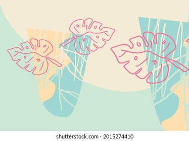 Abstract floral face shape design, minimal female face. One line drawing style.