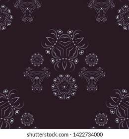 Abstract Floral Flourish Seamless Pattern