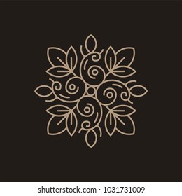 Abstract floral flower logo icon design. Universal premium vector sign.