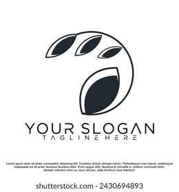 abstract floral or flower logo illustrator design vector 