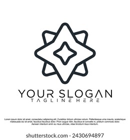 abstract floral or flower logo illustrator design vector 