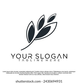 abstract floral or flower logo illustrator design vector 