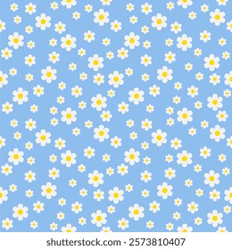 abstract floral flower seamless pattern background vector