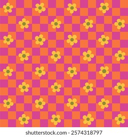 abstract floral flower seamless pattern background vector