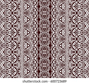 Abstract floral folk ethnic tribe seamless pattern ornament